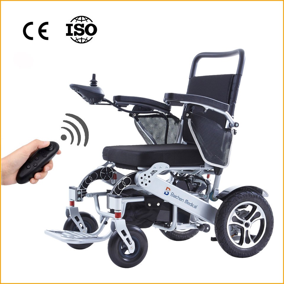 Health Care Supplies Folding Elderly Motorized Electric Wheelchair Height Adjustable Wheelchair Rehabilitation Therapy Supplies